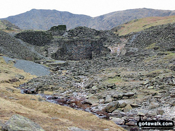 Walk c303 Swirl How and Wetherlam from Little Langdale - Greenburn Copper Works