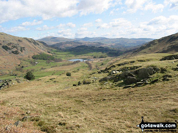 Walk c303 Swirl How and Wetherlam from Little Langdale - Little Langdale from Wet Side Edge