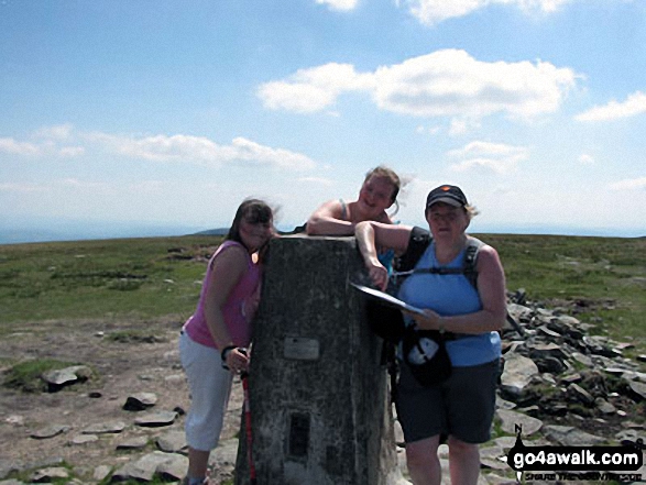 Walk c341 High Street via Rough Crag (Riggindale) from Mardale Head - My wife Terry and two youngest daughters Emily & Elizabeth on their 1st Wainwright (High Street) taken on a Bank Holiday Sunday a couple of years ago