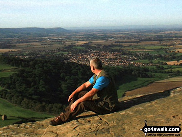 Me on top of Roseberry Topping with Great Ayton and The Cleveland Hills in the background