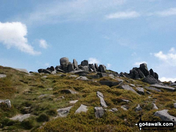 Walk de152 Belstone Tor from Belstone - Belstone Tor summit clitter