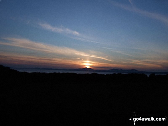 The Lleyn Peninsula at sunset from Llandanwg