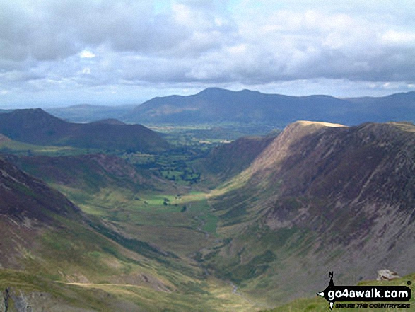 Walk c459 The Greater Newlands Horseshoe from Hawes End - The Newlands Valley from Dale Head (Newlands)