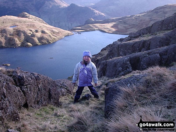 Katie Guest on Pavey Ark in The Lake District Cumbria England