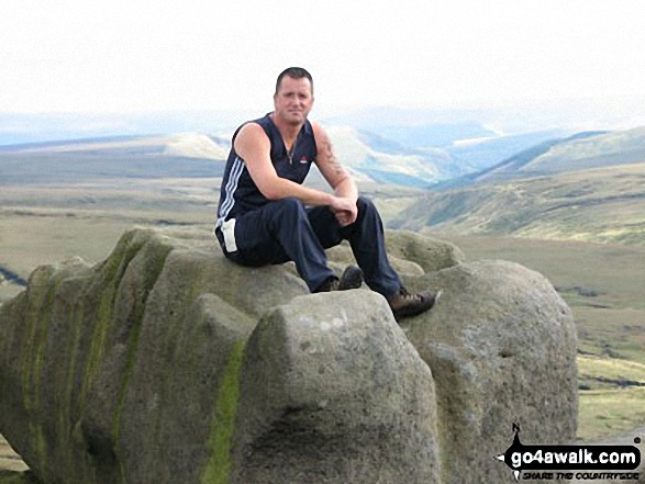 Me on Bleaklow Stones in The Peak District Derbyshire England