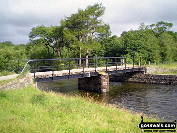 Walk c267 Haycock, Iron Crag, Lank Rigg and Grike from Ennerdale Water - Bridge over The River Ehen at Ennerdale Weir