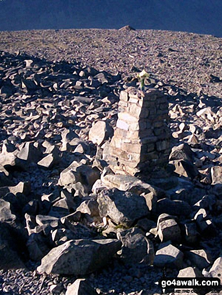 Walk c215 Scafell Pike from Seathwaite (Borrowdale) - Scafell Pike summit