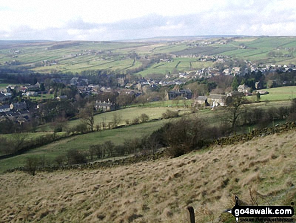 Walk wy107 Hollin Hill (Oxenhope Moor) from Ogden Water Country Park - Oxenhope from Sawood