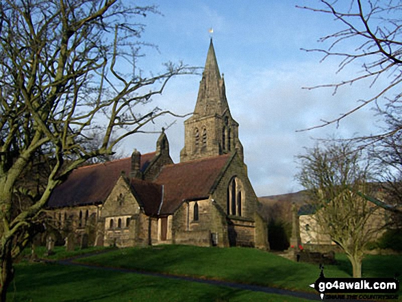 Walk d224 Lose Hill from Edale - Edale Church