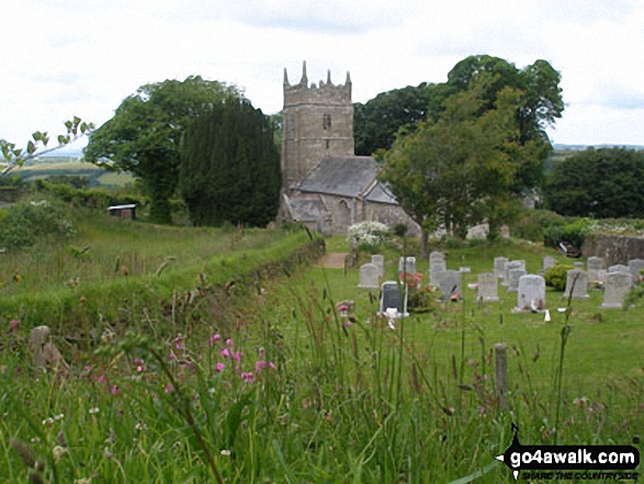 Walk de123 Sourton Tors and Meldon Reservoir from Sourton - Wild flowers and Sourton Church