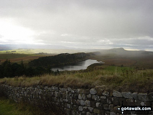 Walk n142 Hadrian's Wall from Cawfield Quarry to Steel Rigg - Crag Lough from Hadrian's Wall