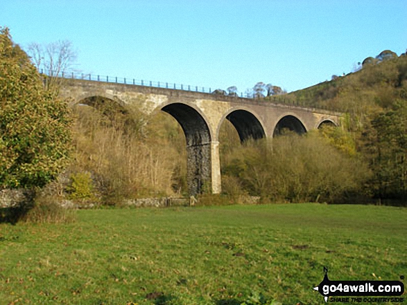 Walk d206 Monsal Dale and Ashford in the Water from Bakewell - Monsal Head Viaduct