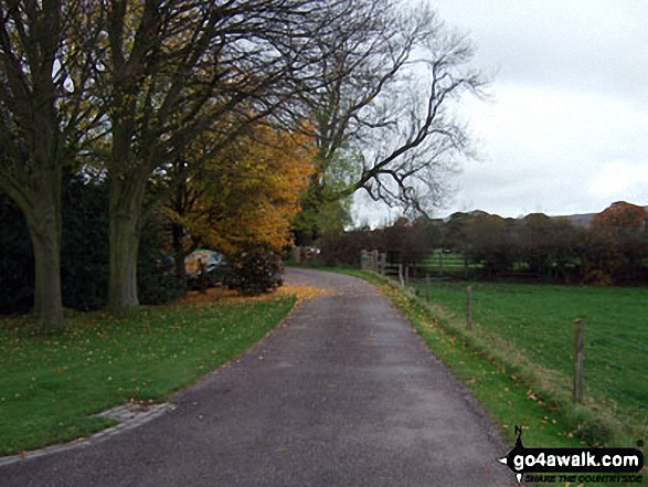 Walk ch170 Little Moreton Hall and Mow Cop from Ackers Crossing - Little Moreton Hall entrance drive in autumn