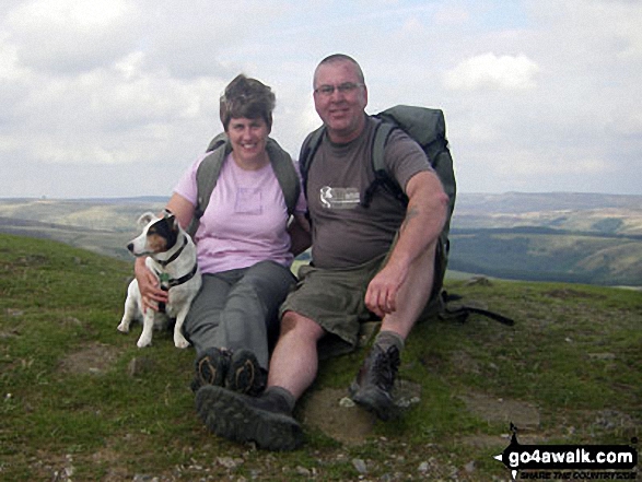 Me, my Wife and Billy the dog after a 12k hike to the summit of Lose Hill (Ward's Piece)