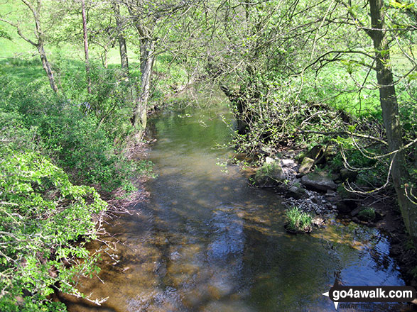 Walk s233 Sheen, Brund, Reaps Moor and Fawfield Head from Longnor - The River Manifold at Brund Mill