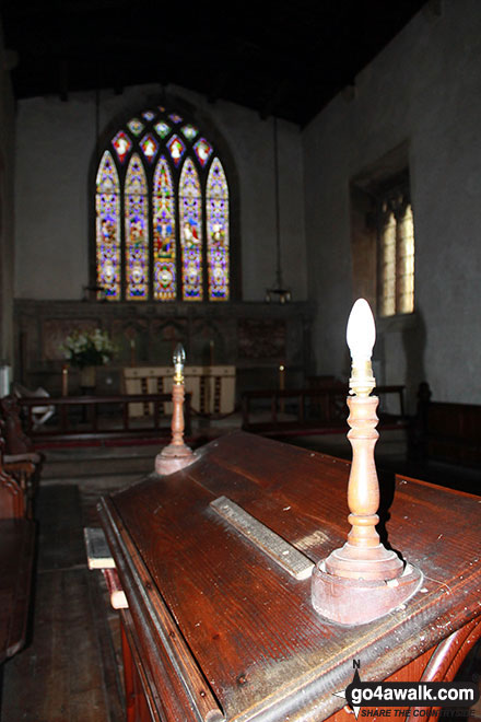 Walk d329 Pilsbury Castle Hills and Carder Low from Hartington - Inside St Giles' Church, Hartington