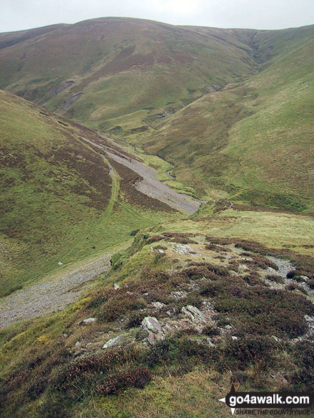 Walk c163 Great Sca Fell from Over Water - Descending to Trusmadoor between Great Cockup and Meal Fell