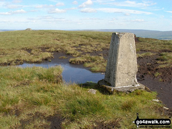 Walk n106 Killhope Law and Middlehope Moor from Allenheads - Killhope Law summit trig point