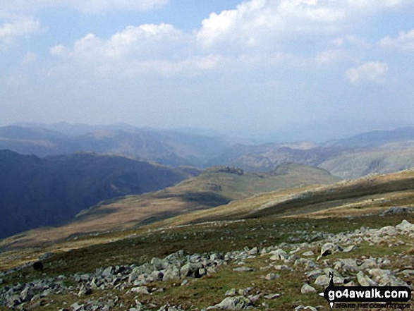 Walk c369 High Raise, Ullscarf and Grange Fell from Rosthwaite - Borrowdale from High Raise (Langdale)