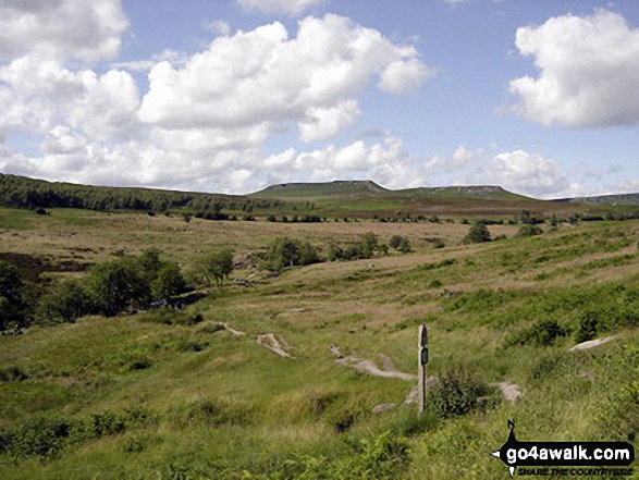 Walk d261 Totley Moor from Longshaw Country Park - View North To Higger Tor, Hathersage Moor, Longshaw Country Park