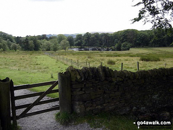 Walk d261 Totley Moor from Longshaw Country Park - View to lake on Longshaw Estate, Longshaw Country Park