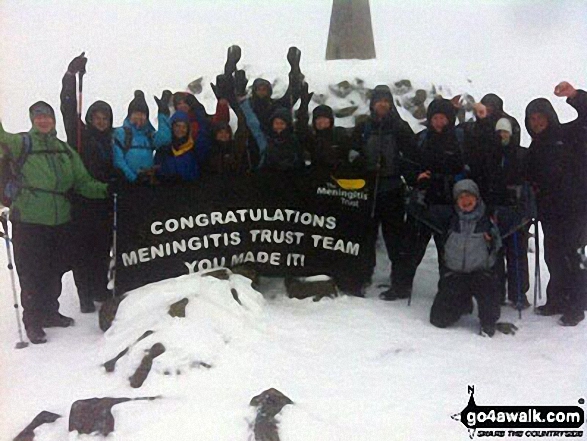 Me and my Meningitis Trust friends at the top of Ben Nevis