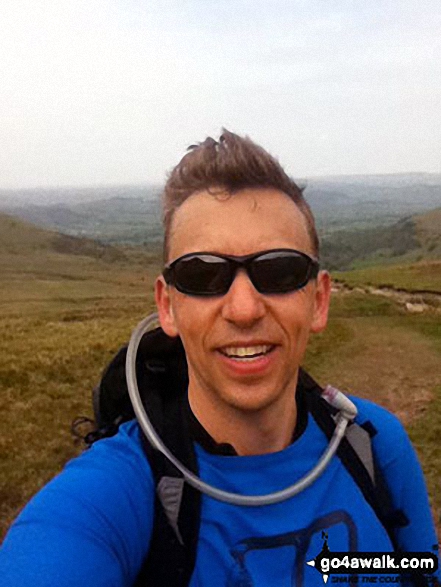 Walk po136 Corn Du and Pen y Fan from Nant Cwm Llwch near Brecon - Me on Cefn Cwm Llwch