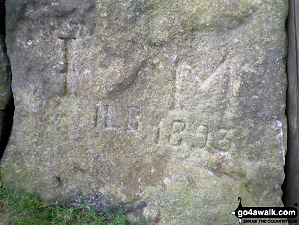 Walk wy127 West Buck Stones (Ilkley Moor) from Ilkley - Boundary Stone on High Moor