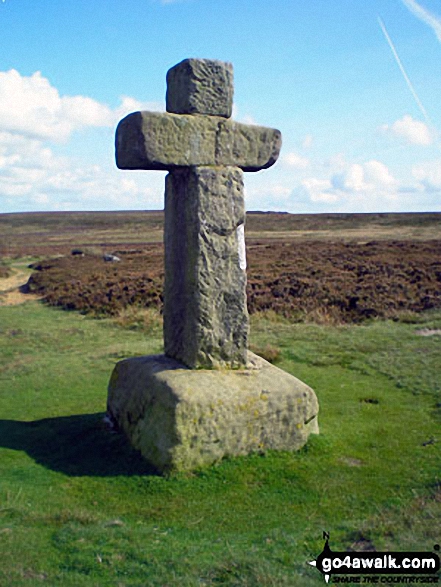 Walk wy127 West Buck Stones (Ilkley Moor) from Ilkley - Cowper's Cross on Rombalds Moor (Ilkley Moor)