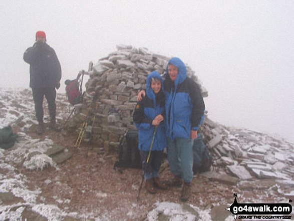 Me, my wife, Ann and a stranger on Carn Pica in The Black Mountains Powys Wales