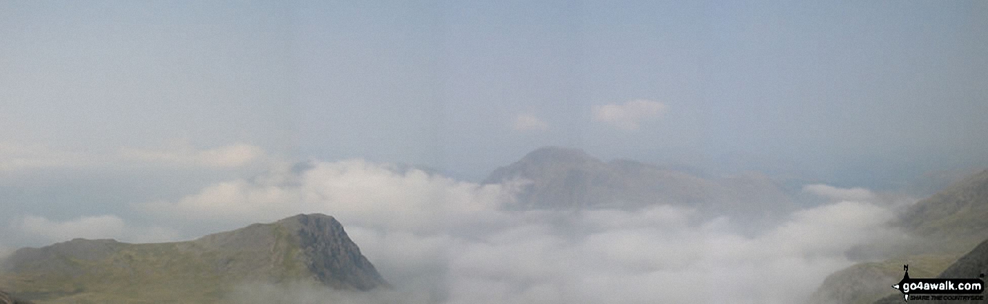 Great Gable (centre) and Lingmell (left) from Scafell Pike