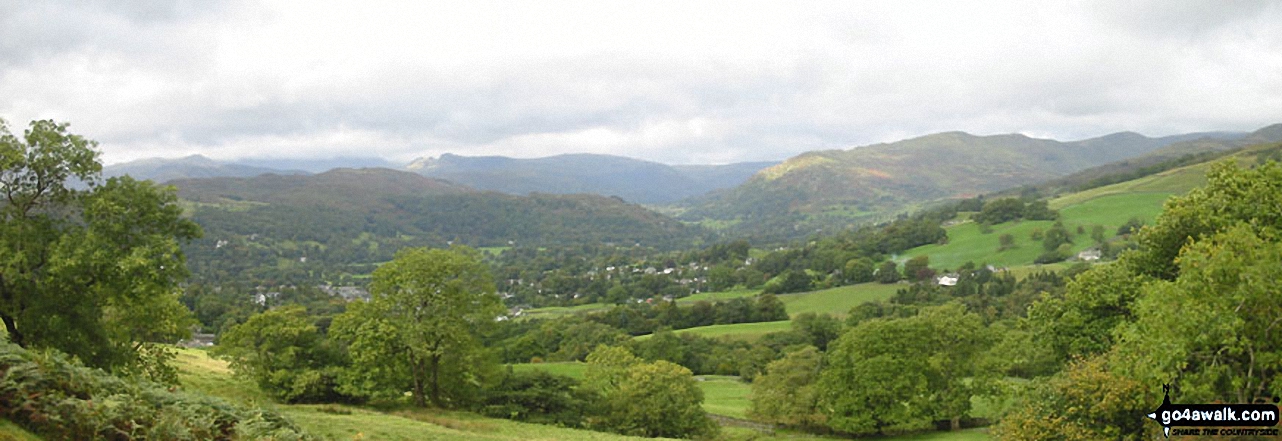 Ambleside from the lower slopes of Baystones (Wansfell)