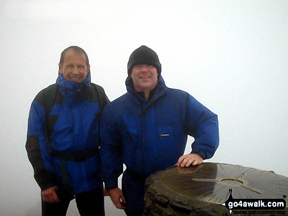 Walk gw140 Snowdon via The Rhyd-Ddu Path - The last of the National 3 Peaks 24hr Challenge before descending to finish in 23 hours 45 minutes. <br>What a tight finish, just time for this photo!