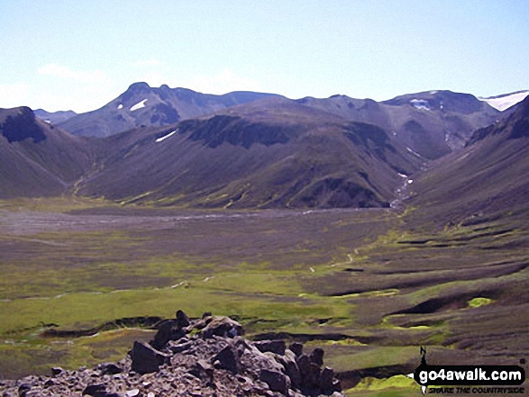 The view up the valley