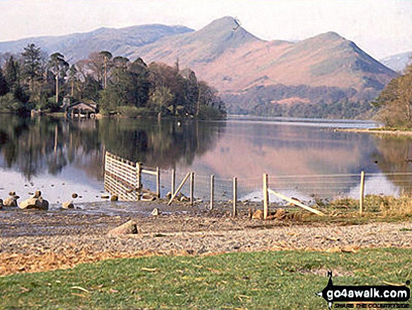 Cat Bells (Catbells) and Derwent Water from Friar's Crag in The Central