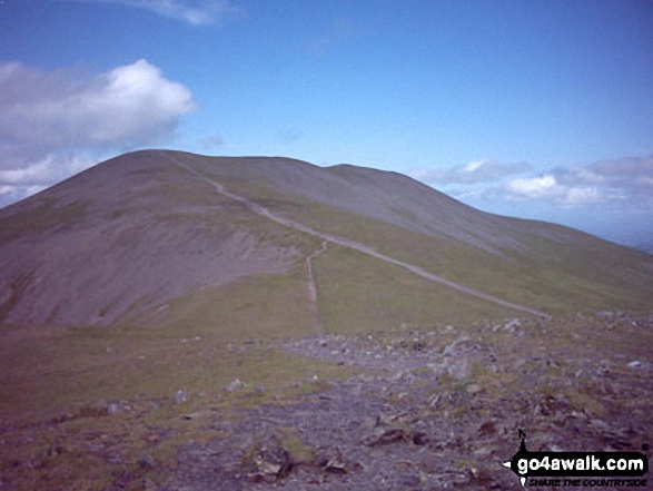 Walk c236 Skiddaw from Millbeck, nr Keswick - Skiddaw from Little Man (Skiddaw)