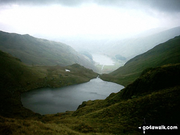 Walk c257 The Kentmere Skyline from Kentmere - Small Water and Haweswater from Nan Bield Pass