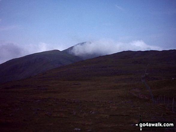 Walk c442 Great Gable and Green Gable from Honister Hause - Green Gable and Great Gable from Grey Knotts