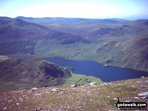 Walk c196 Grasmoor and Rannerdale Knotts from Lanthwaite Green - Rannerdale Knotts and Crummock Water from Grasmoor