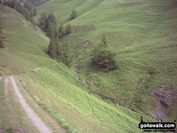 Walk c273 Skiddaw and Bakestall from Gale Road (Underscar) nr Keswick - Whit Beck from Gale Road