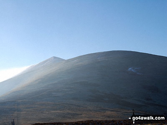 Walk c273 Skiddaw and Bakestall from Gale Road (Underscar) nr Keswick - Looking up to Skiddaw from Whitewater Dash