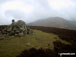 Whinlatter (Brown How) summit cairn with Graystones in the distance