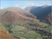 Seat Sandal (left) Grisedale Hause, Fairfield (centre) and Great Rigg above The Pass of Dunmail Raise from the top of High Raven Crag