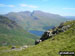 Lingmell, Scafell Pike, Mickledore and Sca Fell above Wast Water from near Middle Fell (Wasdale)