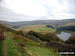 Leygatehead Moor (left), William Clough and Kinder Reservoir (right) with Kinder Scout on the horizon from White Brow