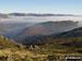 Above the mist on Pike of Blisco (Pike o' Blisco) looking down the Langdales with Side Pike and Lingmore Fell in the middle distance