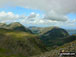 Kirk Fell (foreground), Pillar, Ennerdale, Red Pike (Buttermere), High Stile, High Crag and Crummock Water (far right) from Westmorland Cairn, Great Gable