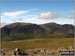 Grasmoor (back), Whiteless Pike, Wandope and Crag Hill (Eel Crag), Sail (mid distance) and Knott Rigg (foreground right) from Robinson