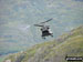 Chinook Helicopter on a training flight below Carnedd Llewelyn on reconnoitring circuit before landing