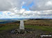 The trig point on the summit of The Calf